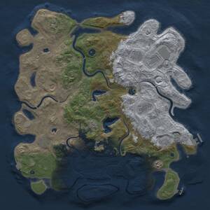 Thumbnail Rust Map: Procedural Map, Size: 4500, Seed: 898812267, 16 Monuments