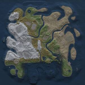 Thumbnail Rust Map: Procedural Map, Size: 3500, Seed: 1201722, 14 Monuments