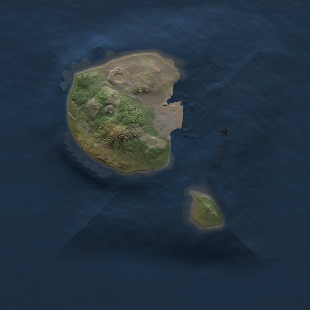 Rust Map: Procedural Map, Size: 1350, Seed: 652613794, 1 Monuments