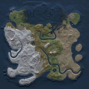 Thumbnail Rust Map: Procedural Map, Size: 3750, Seed: 476219806, 15 Monuments