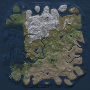 Thumbnail Rust Map: Procedural Map, Size: 4500, Seed: 31339594, 17 Monuments