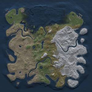 Thumbnail Rust Map: Procedural Map, Size: 4500, Seed: 2045624576, 16 Monuments