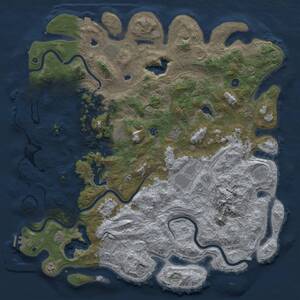 Thumbnail Rust Map: Procedural Map, Size: 5500, Seed: 1240419547, 17 Monuments