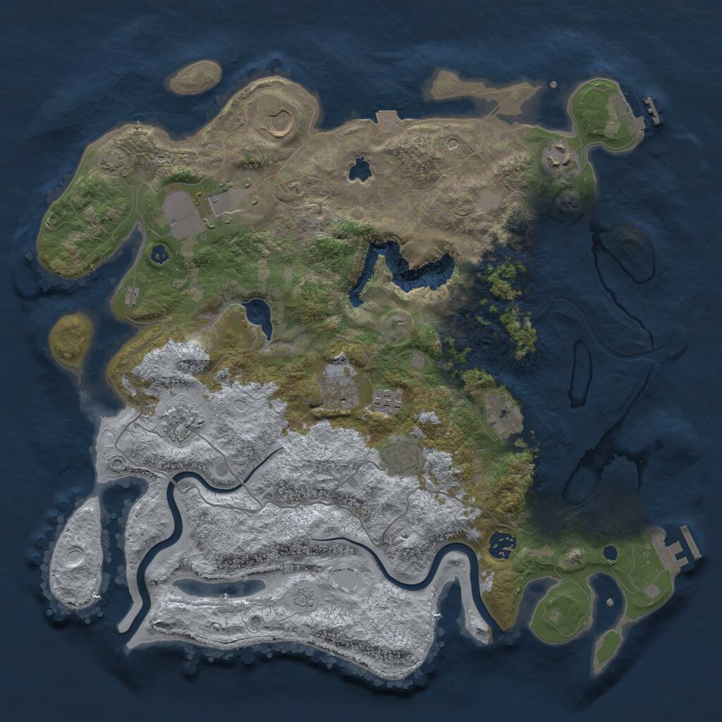Rust Map: Procedural Map, Size: 4000, Seed: 2112850547, 15 Monuments