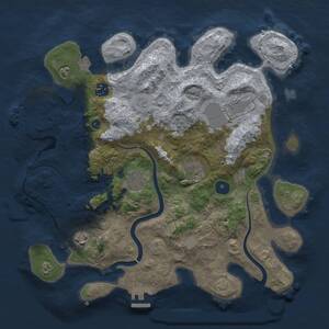 Thumbnail Rust Map: Procedural Map, Size: 3500, Seed: 877497581, 12 Monuments