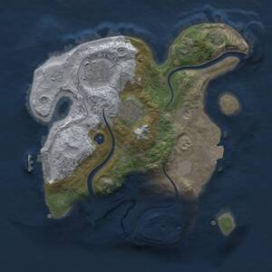 Thumbnail Rust Map: Procedural Map, Size: 2500, Seed: 648183, 7 Monuments
