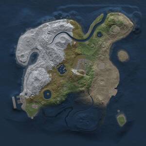 Thumbnail Rust Map: Procedural Map, Size: 2500, Seed: 648183, 7 Monuments