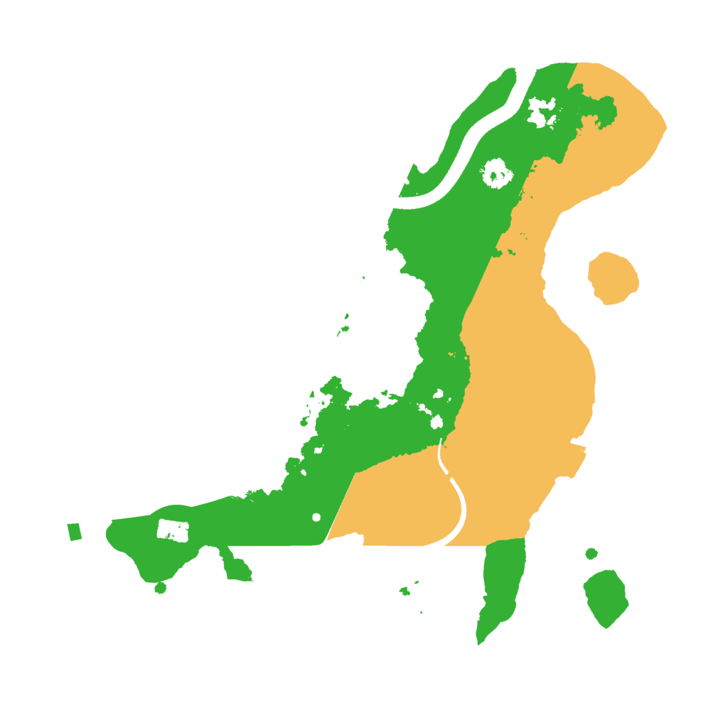 Biome Rust Map: Procedural Map, Size: 2500, Seed: 648183