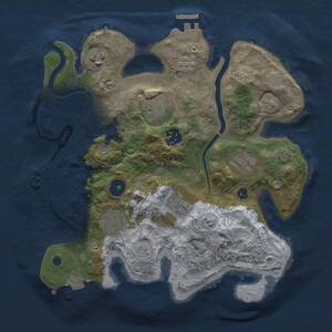Thumbnail Rust Map: Procedural Map, Size: 3000, Seed: 1858919973, 13 Monuments