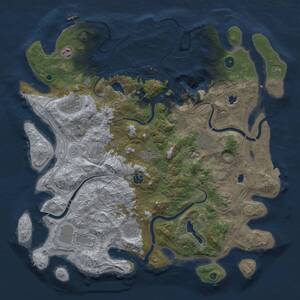 Thumbnail Rust Map: Procedural Map, Size: 4500, Seed: 1374438233, 16 Monuments