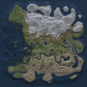 Thumbnail Rust Map: Procedural Map, Size: 4500, Seed: 982619367, 16 Monuments