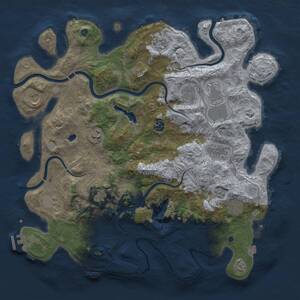 Thumbnail Rust Map: Procedural Map, Size: 4250, Seed: 1735621750, 17 Monuments