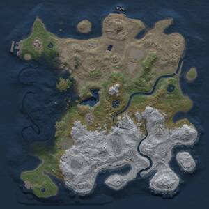 Thumbnail Rust Map: Procedural Map, Size: 4000, Seed: 1313221949, 15 Monuments
