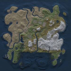 Thumbnail Rust Map: Procedural Map, Size: 4250, Seed: 1142291453, 17 Monuments