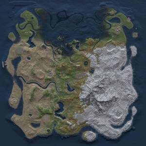 Thumbnail Rust Map: Procedural Map, Size: 5000, Seed: 171866072, 16 Monuments