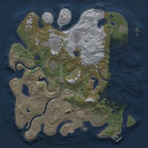 Thumbnail Rust Map: Procedural Map, Size: 4000, Seed: 612727151, 15 Monuments