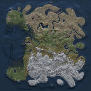 Thumbnail Rust Map: Procedural Map, Size: 4800, Seed: 30526, 16 Monuments