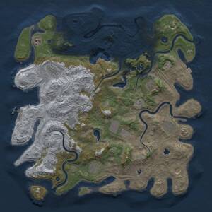 Thumbnail Rust Map: Procedural Map, Size: 4500, Seed: 46863164, 17 Monuments