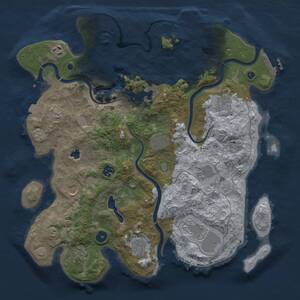 Thumbnail Rust Map: Procedural Map, Size: 4050, Seed: 1987544446, 17 Monuments