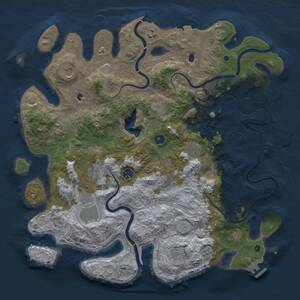 Thumbnail Rust Map: Procedural Map, Size: 4500, Seed: 1756560228, 17 Monuments