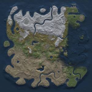Thumbnail Rust Map: Procedural Map, Size: 4800, Seed: 1157882229, 17 Monuments