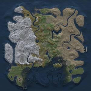 Thumbnail Rust Map: Procedural Map, Size: 4250, Seed: 260289033, 17 Monuments