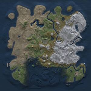 Thumbnail Rust Map: Procedural Map, Size: 4250, Seed: 1697387436, 17 Monuments