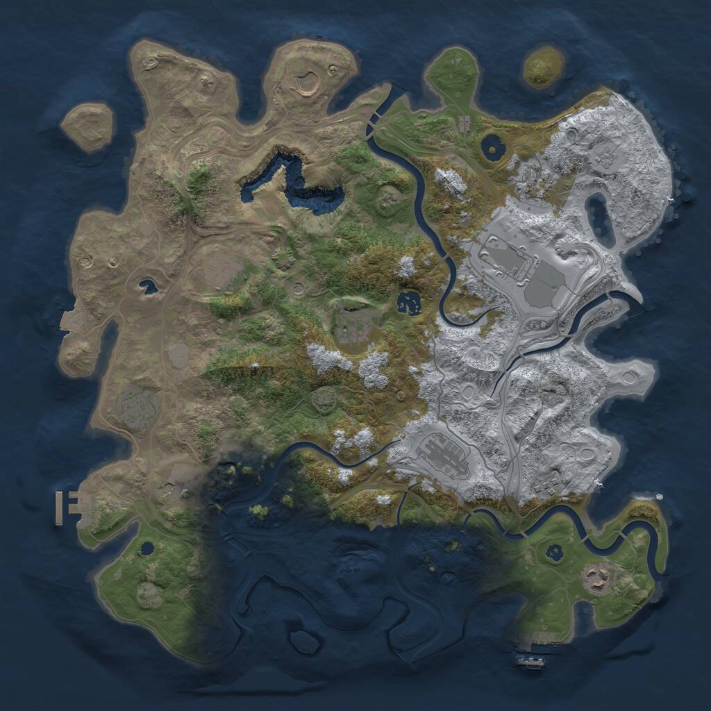 Rust Map: Procedural Map, Size: 4250, Seed: 1697387436, 17 Monuments