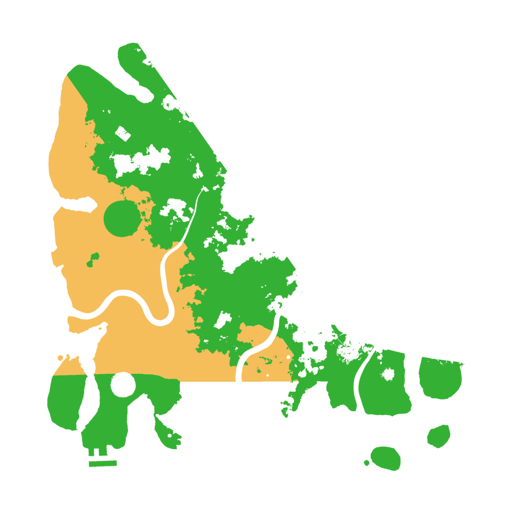 Biome Rust Map: Procedural Map, Size: 3700, Seed: 233235448