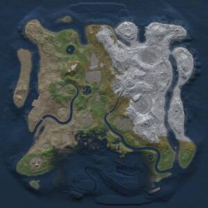 Thumbnail Rust Map: Procedural Map, Size: 3500, Seed: 165478444, 14 Monuments