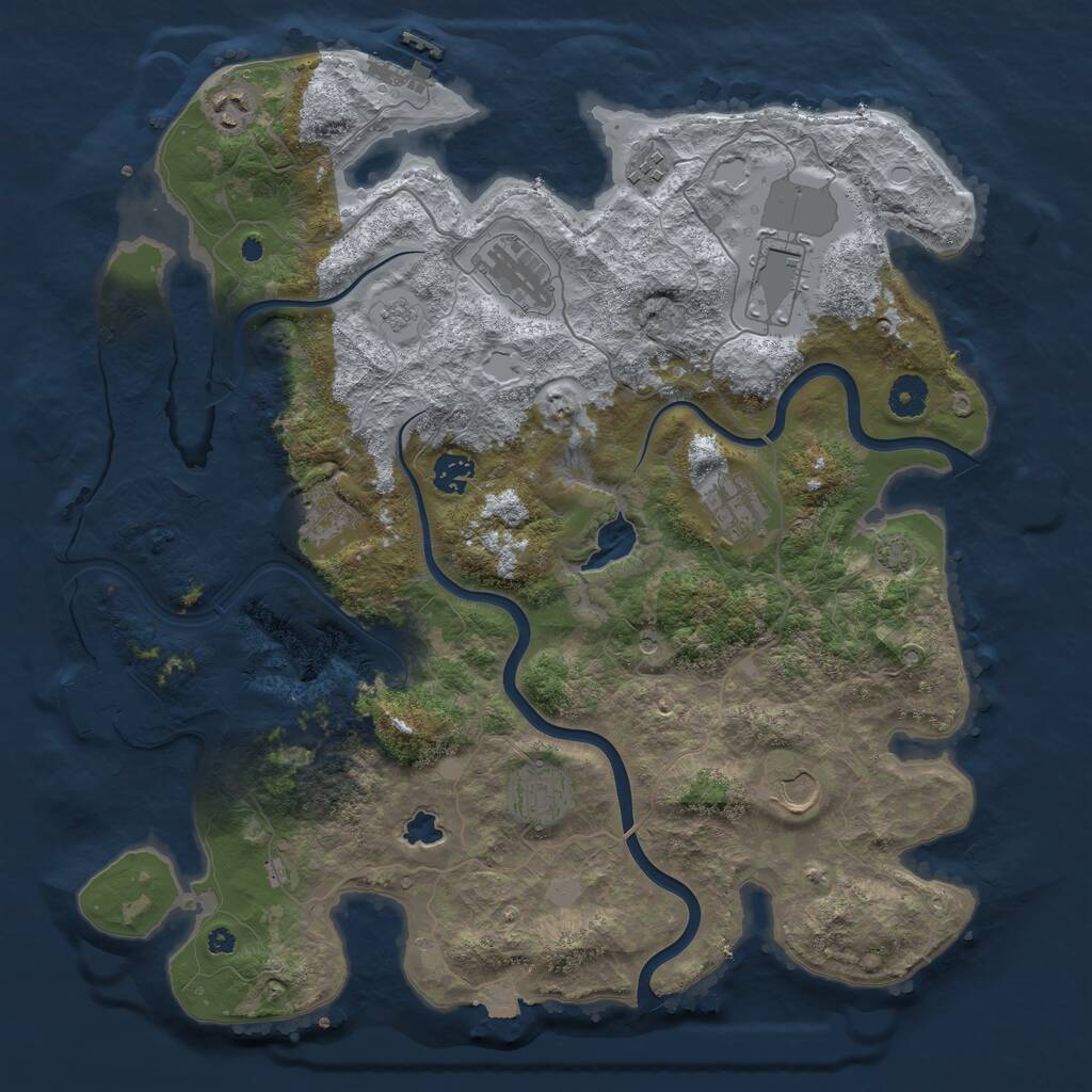 Rust Map: Procedural Map, Size: 4000, Seed: 191517896, 15 Monuments
