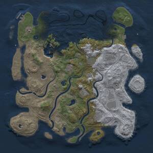 Thumbnail Rust Map: Procedural Map, Size: 4500, Seed: 671268638, 16 Monuments