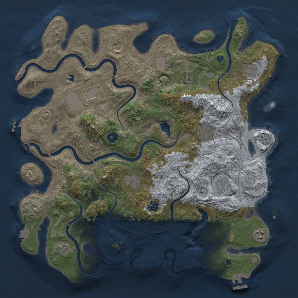 Rust Map: Procedural Map, Size: 4250, Seed: 2022012076, 16 Monuments