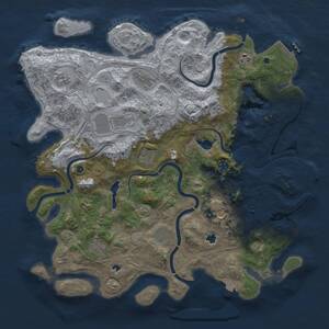 Thumbnail Rust Map: Procedural Map, Size: 4500, Seed: 925824034, 16 Monuments