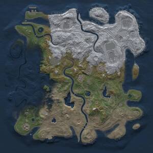Thumbnail Rust Map: Procedural Map, Size: 4250, Seed: 628730780, 16 Monuments