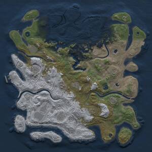Thumbnail Rust Map: Procedural Map, Size: 4500, Seed: 1946271647, 16 Monuments