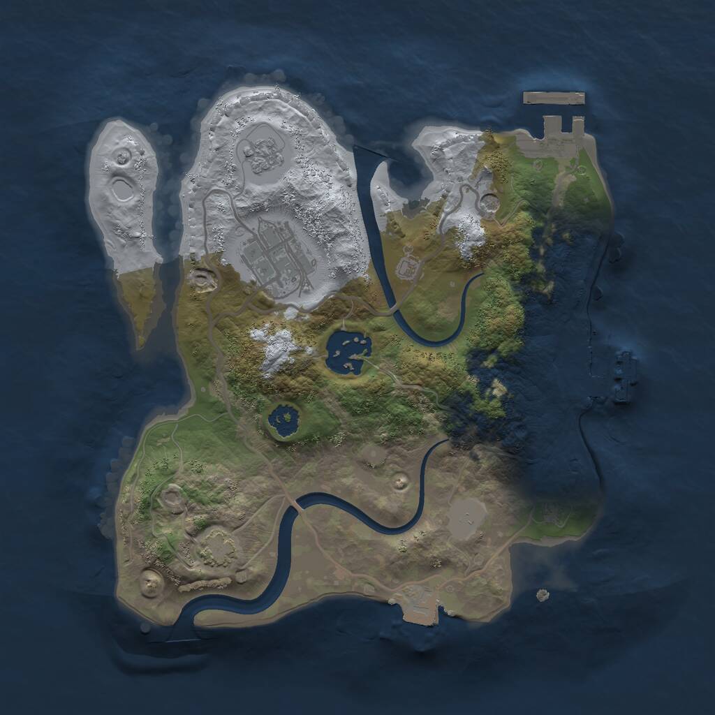 Rust Map: Procedural Map, Size: 2350, Seed: 839667766, 8 Monuments