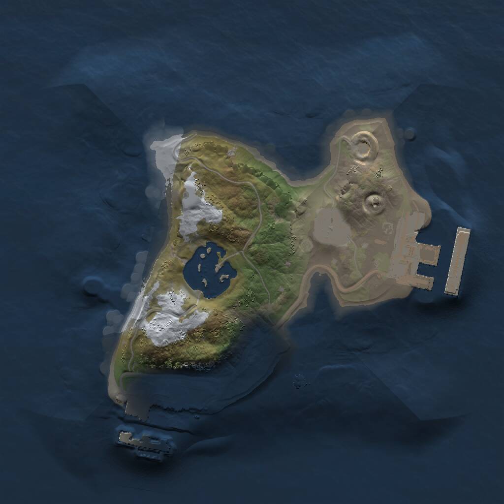 Rust Map: Procedural Map, Size: 1500, Seed: 86574, 4 Monuments