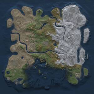 Thumbnail Rust Map: Procedural Map, Size: 4250, Seed: 1131415018, 17 Monuments