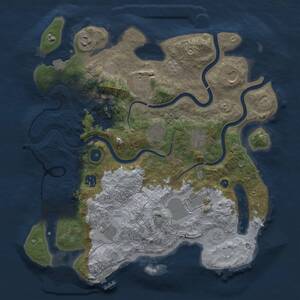 Thumbnail Rust Map: Procedural Map, Size: 3750, Seed: 562689391, 14 Monuments