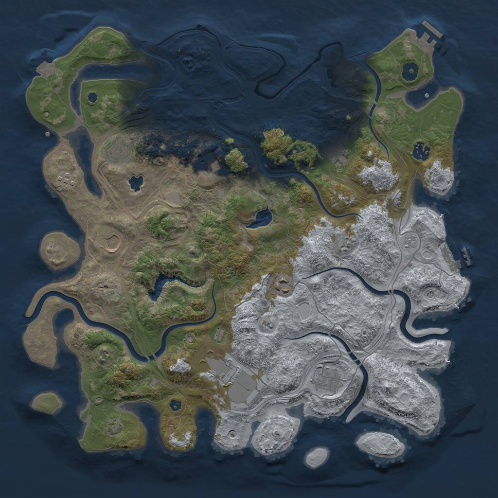 Rust Map: Procedural Map, Size: 4250, Seed: 819317209, 15 Monuments