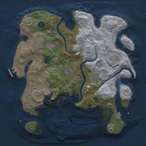 Thumbnail Rust Map: Procedural Map, Size: 3500, Seed: 724410037, 14 Monuments