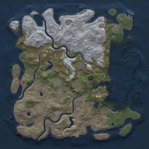 Thumbnail Rust Map: Procedural Map, Size: 4500, Seed: 1259695504, 15 Monuments