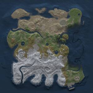 Thumbnail Rust Map: Procedural Map, Size: 3500, Seed: 1904051721, 16 Monuments