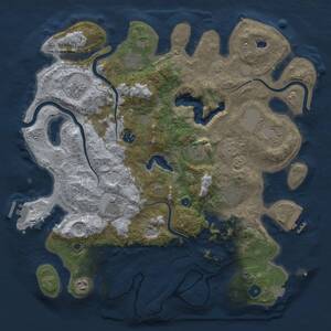 Thumbnail Rust Map: Procedural Map, Size: 4100, Seed: 2112, 15 Monuments