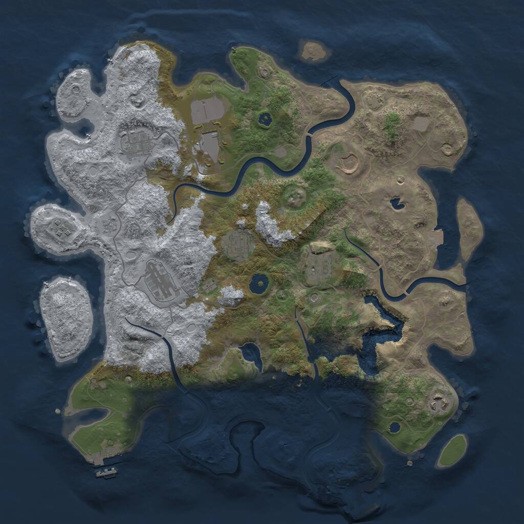 Rust Map: Procedural Map, Size: 4000, Seed: 1522457558, 14 Monuments