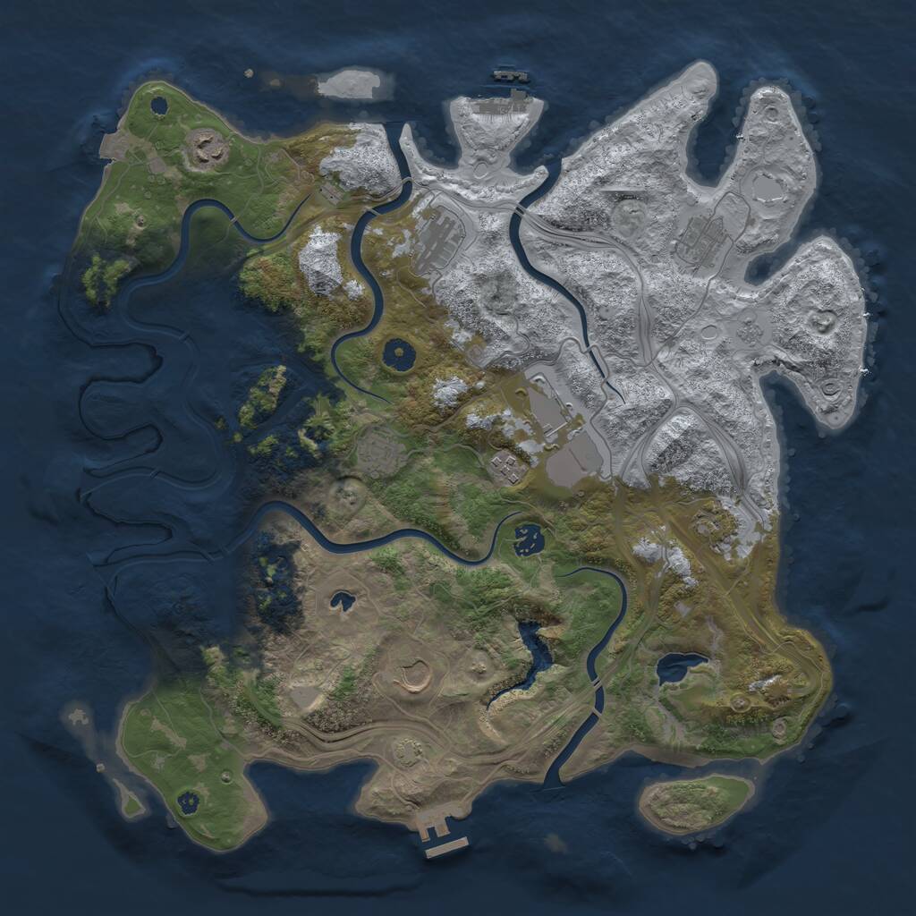 Rust Map: Procedural Map, Size: 4250, Seed: 49160428, 15 Monuments