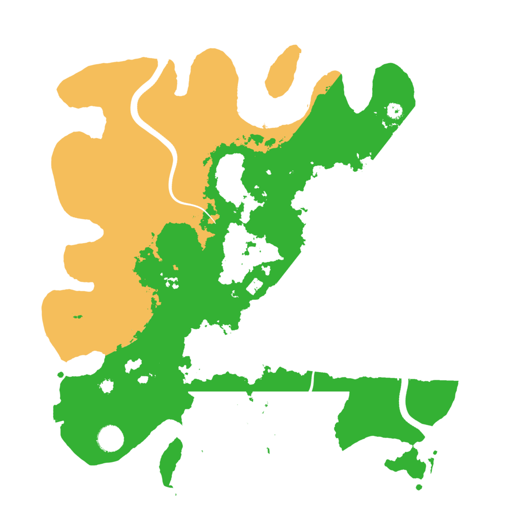 Biome Rust Map: Procedural Map, Size: 3500, Seed: 111970