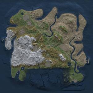 Thumbnail Rust Map: Procedural Map, Size: 3800, Seed: 858312123, 15 Monuments