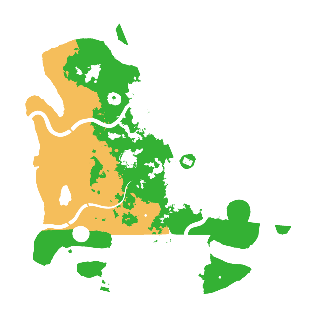 Biome Rust Map: Procedural Map, Size: 3500, Seed: 21460506